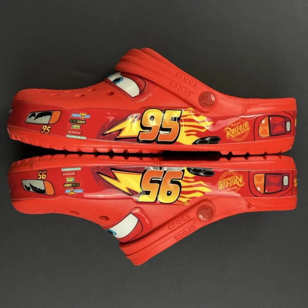 Crocs Disney Pixar Cars Lightning McQueen Clogs Men 6 Women 8 NEW No Box Red Fun
